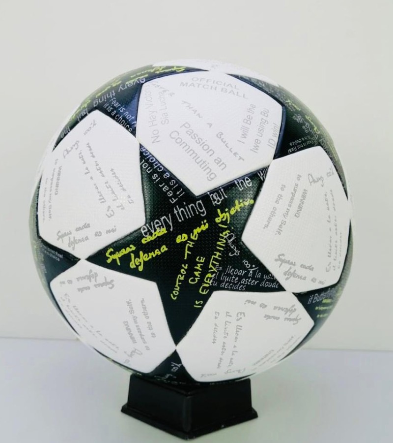 Football Champions League White Green Size 5