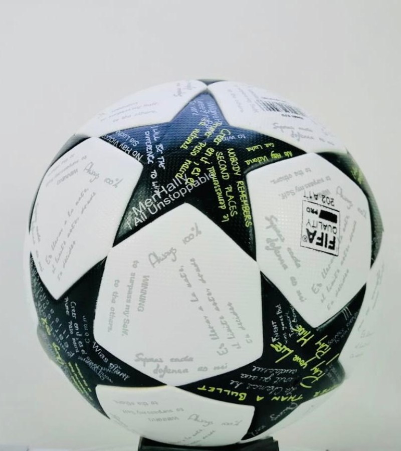 Football Champions League White Green Size 5